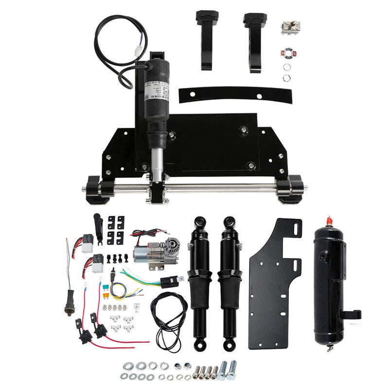 Electric Center Stand Air Ride Suspension Tank For Harley Street Glide 2009-2016