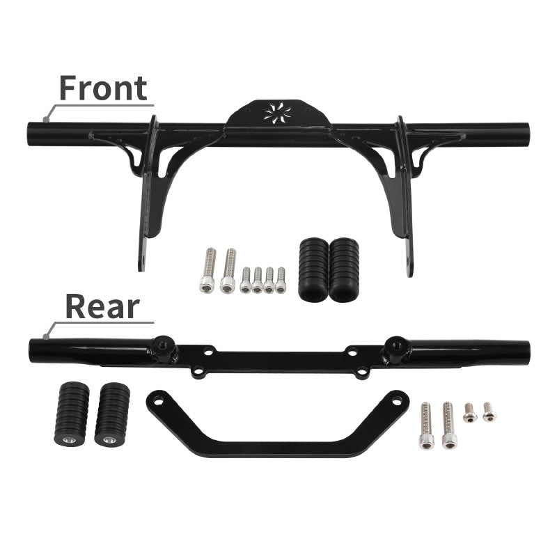 Front & Rear Highway Crash Bar Protectors Fit For Harley Dyna Mid-Controls 06-17