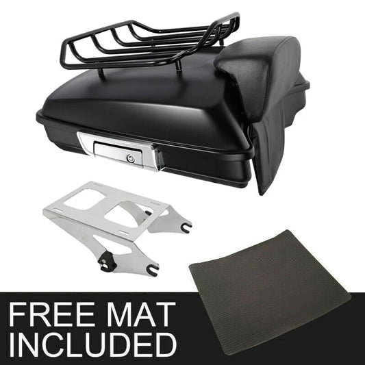 Matte Razor Trunk Pad Rack Mount Fit For Harley Cvo Road Street Glide 2014-2026