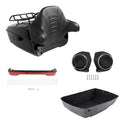 King Trunk Luggage Backrest Rack Speakers LED Light Fit For Harley Touring 14-26