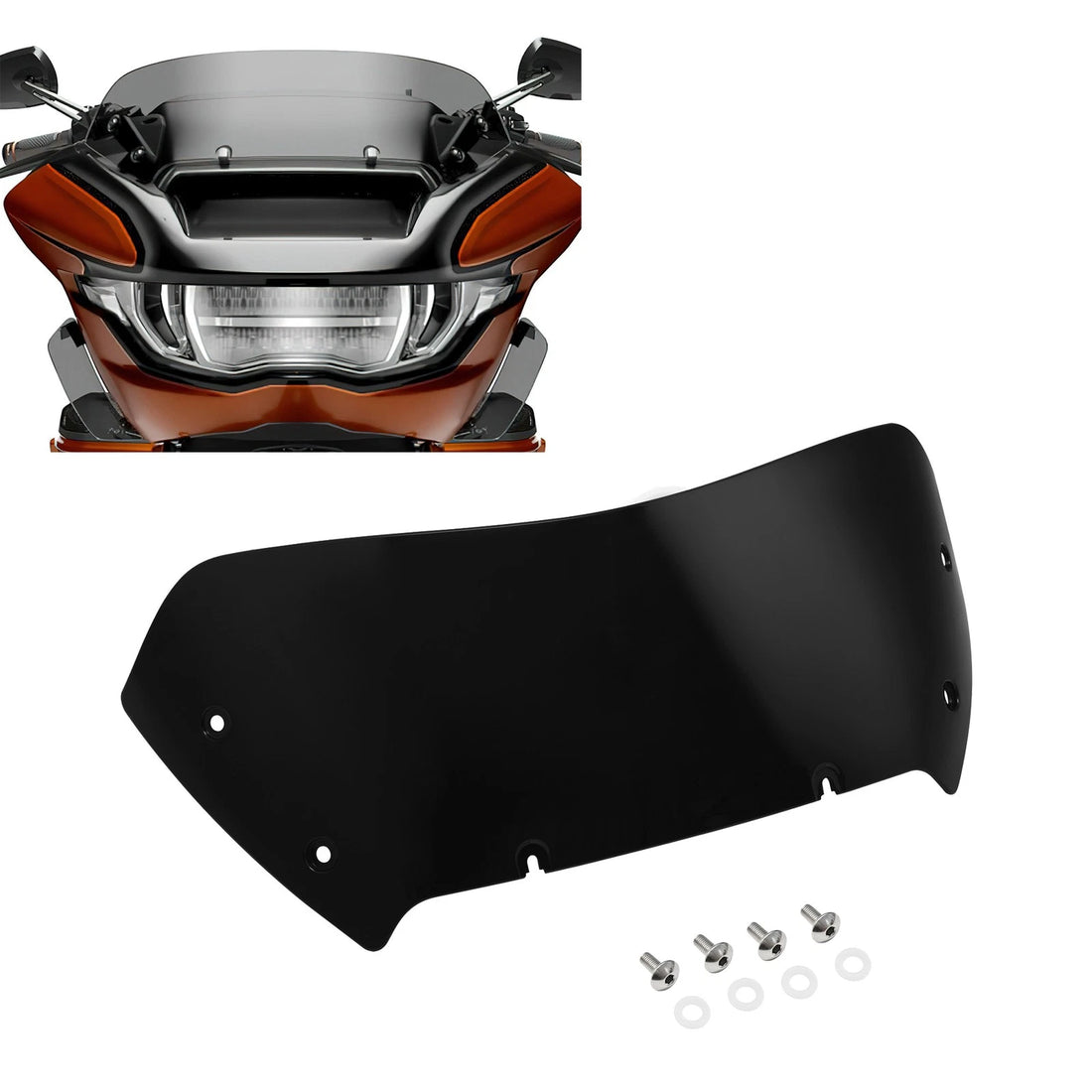 8" Black Windscreen Windshield Fit For Harley Cvo Road Glide 23-26 Fltrx 24-26