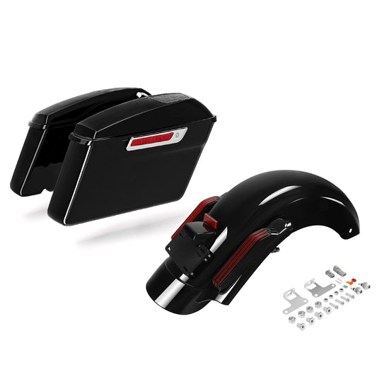 Hard Saddlebags 6x9" Speaker Lid & Rear Fender Fit For Harley Touring 2014-2023