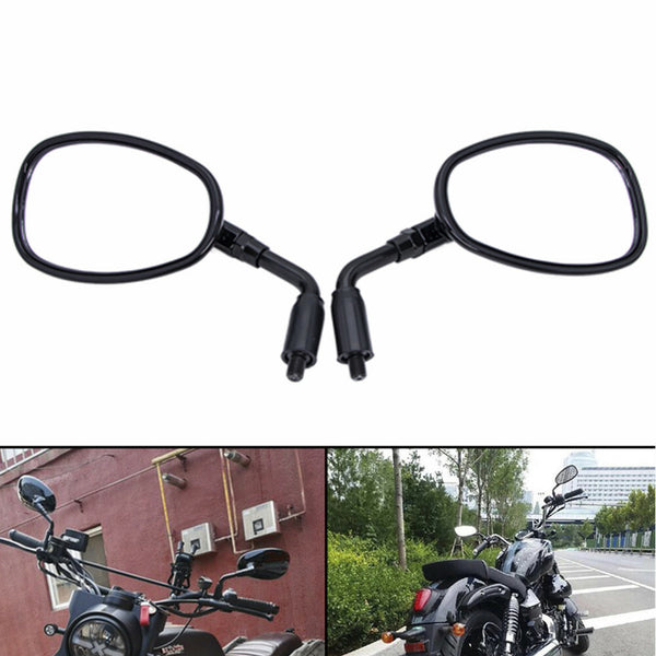 New 10mm Black Oval Rearview Side Mirrors E3 Mark For Honda Cmx 300 CMX500 GV250