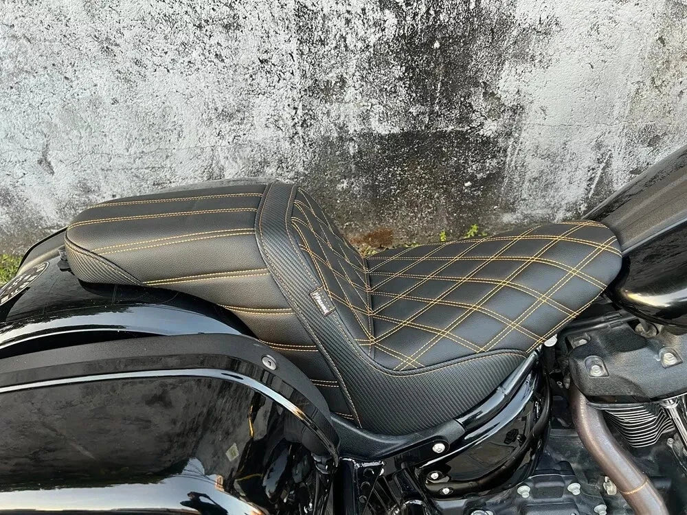 For Harley M8 Softail Low Rider ST Fxlrst 2022-24 Soft Leather 2-Up Gel Pad Seat