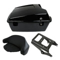 Black Chopped Trunk Luggage Backrest Mounting Rack Fit For Harley Touring 09-13
