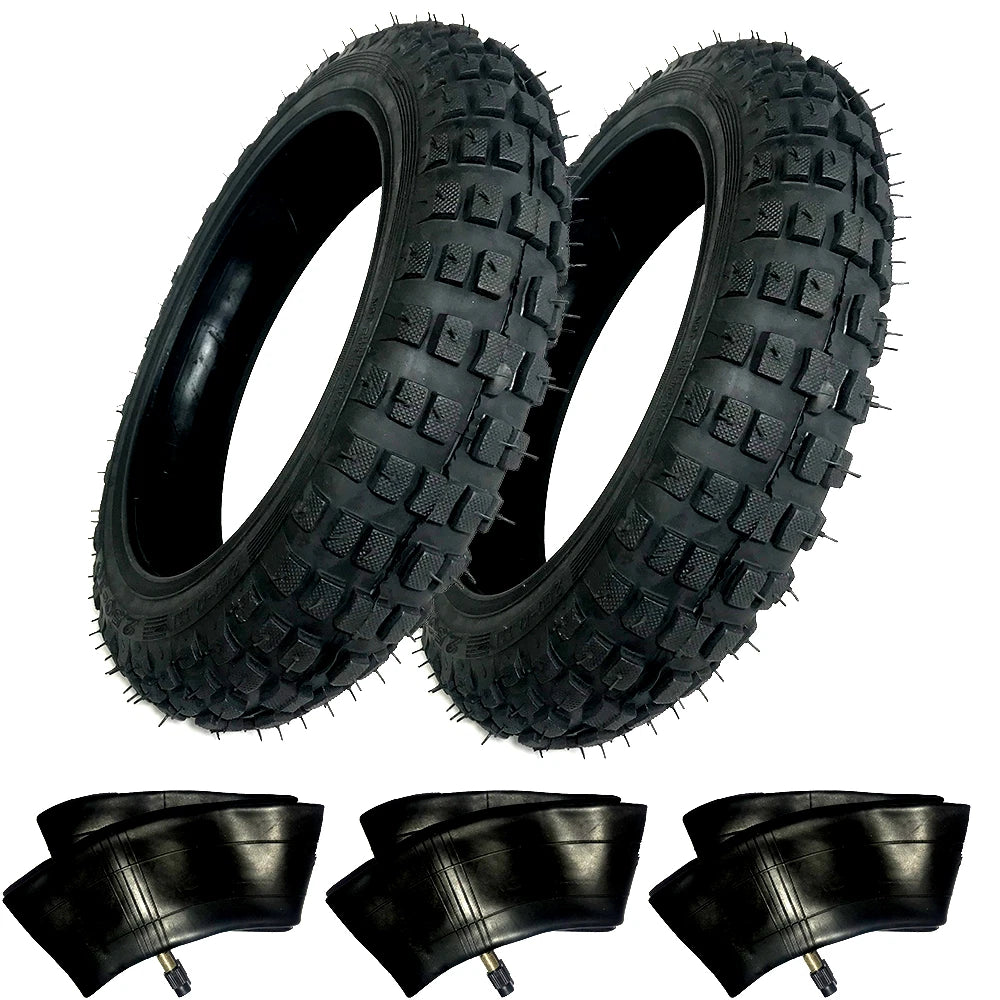 2) HD Tires And 3) Tubes Straight Stem 2.50-10 2.50X10 For Honda CRF50 Crf 50CC
