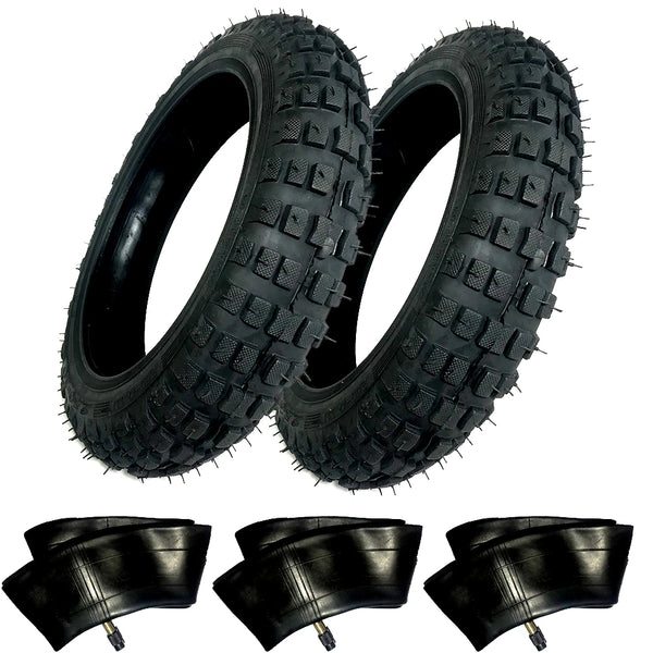 2) HD Tires And 3) Tubes Straight Stem 2.50-10 2.50X10 For Honda CRF50 Crf 50CC