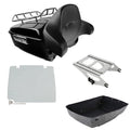 King Trunk Backrest Two Up Rack Fit For Harley Touring Street Glide 2014-2026 25