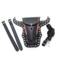 New Universal Motorcycle Black PU Leather Handlebar Sissy Bar Saddlebag Tool Bag
