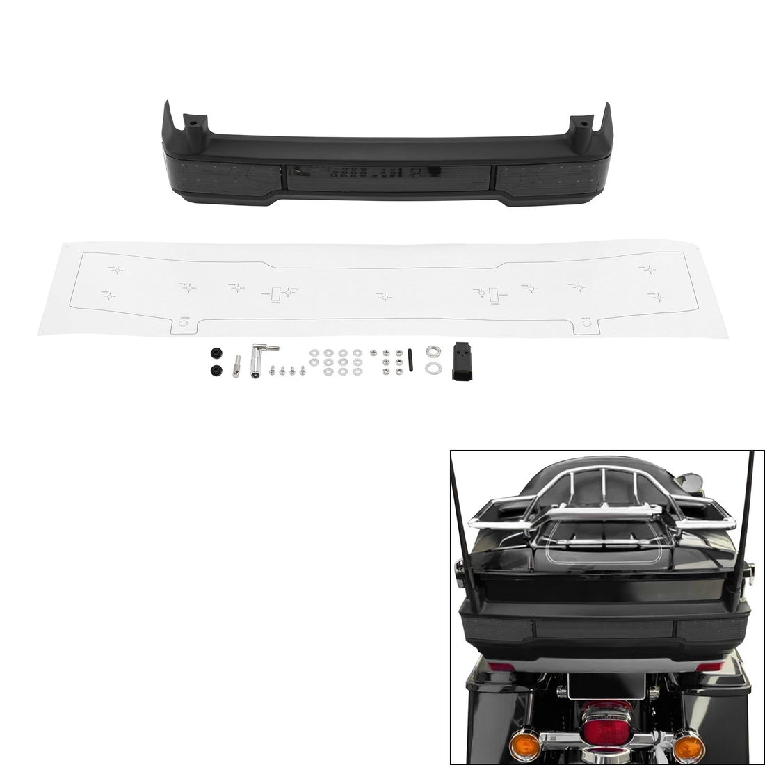 Smoke LED Tail Brake Light Turn Signal Fit For Harley Street Road Glide 97-13