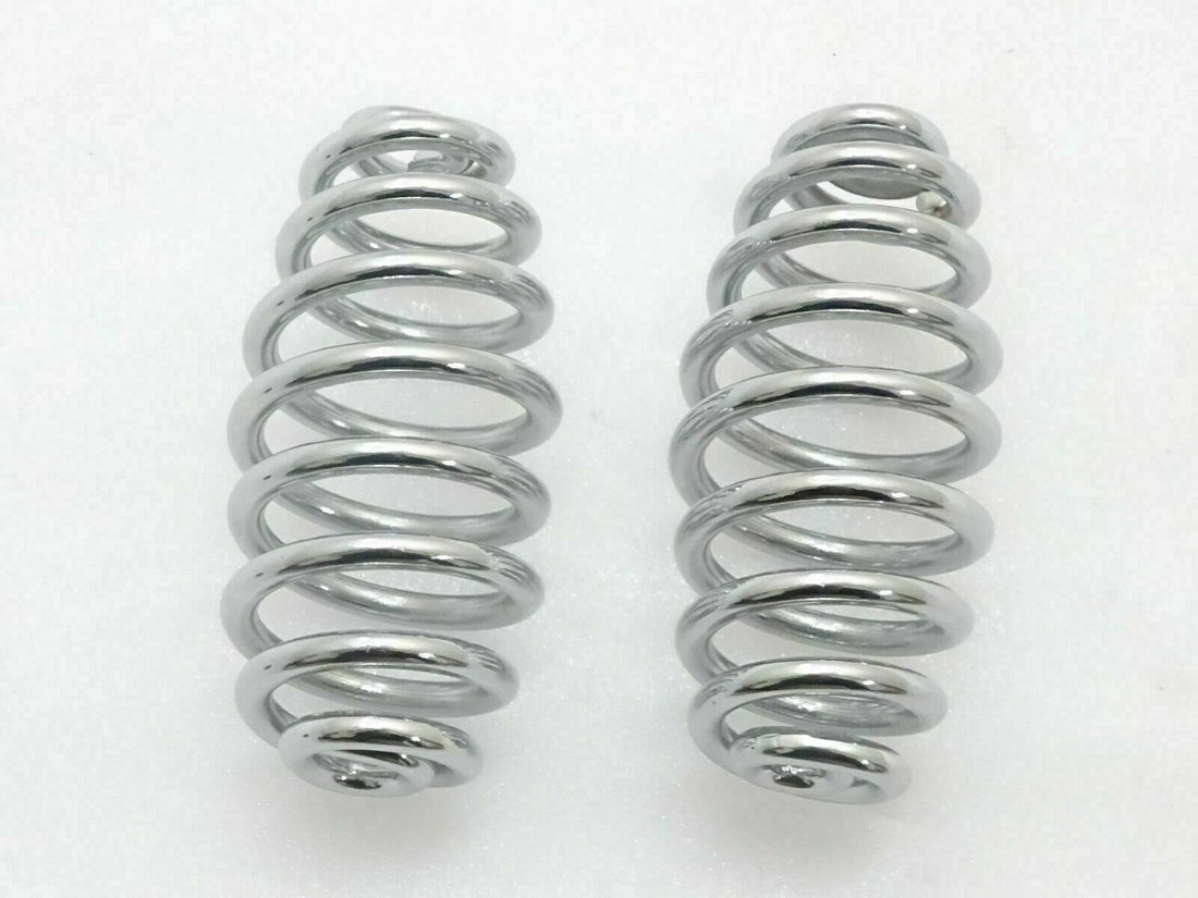New Pair Of Chromed Seat Springs 4.5" For Vintage Motorcycle Ajs, Matchless @LS