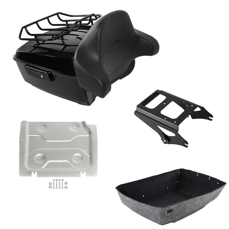 King Trunk Backrest Mount Rack Plate Fits For Harley Street Glide 2009-2013