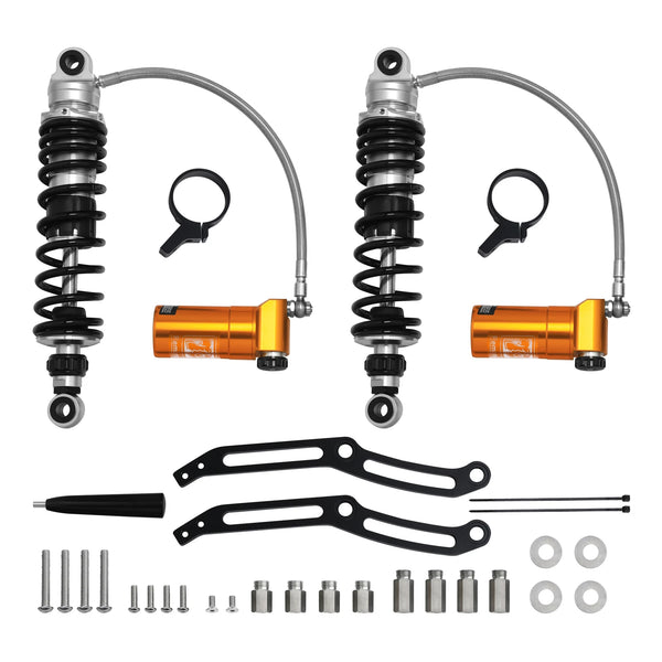 Remote Reservoir Rear Suspension Shocks Fit For Harley Road Glide King 2014-2024