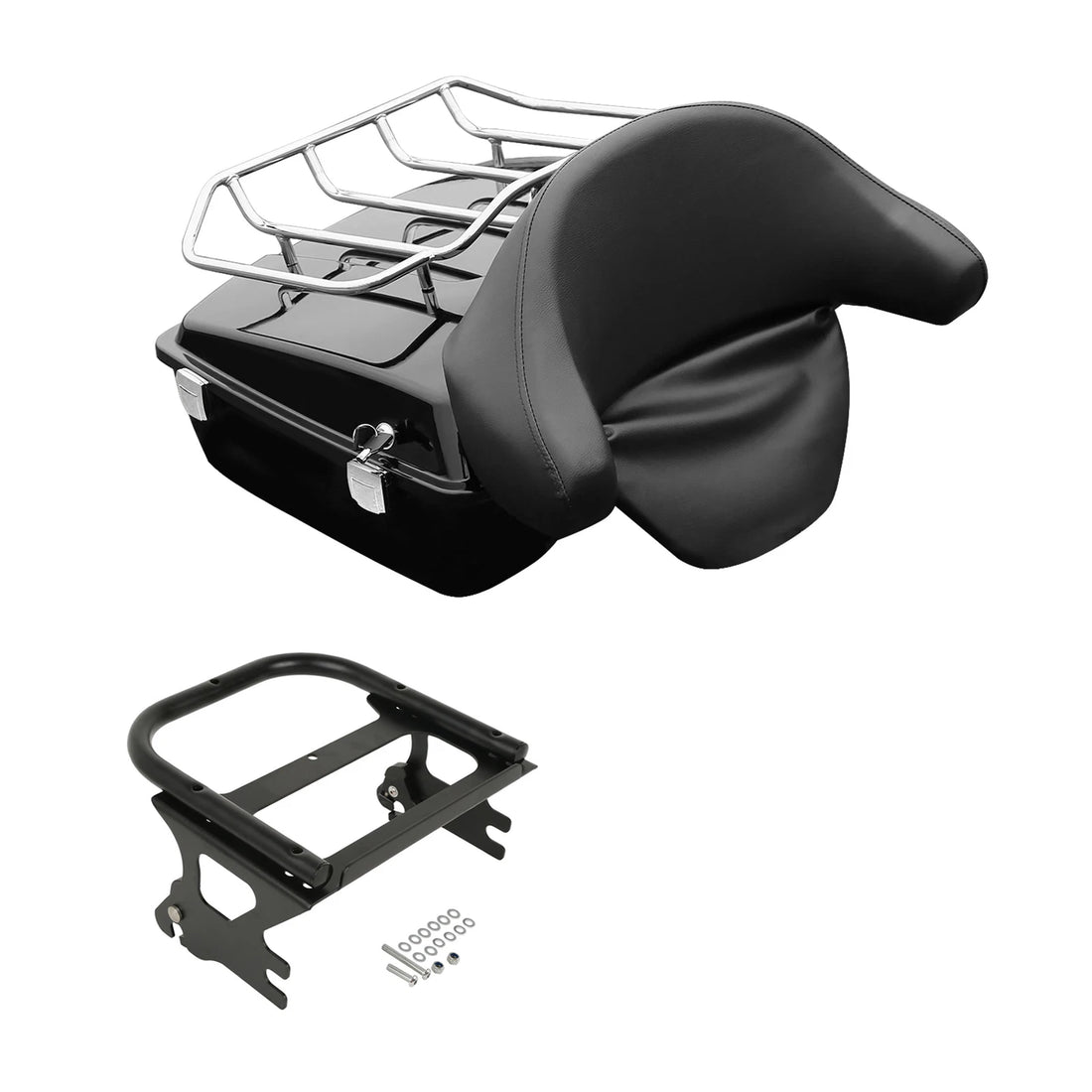 Chopped Trunk Backrest Mount Rack Fit For Harley Electra Glide 1997-2008