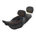Driver & Passenger Seat Pad Backrest Fit For Harley Street Road Glide 2009-2023