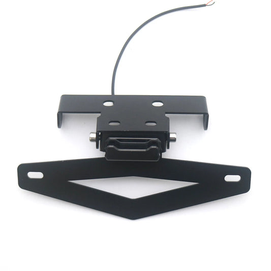 Black Tail Light Mount LED License Plate Light Bracket Holder For Benelli 502C