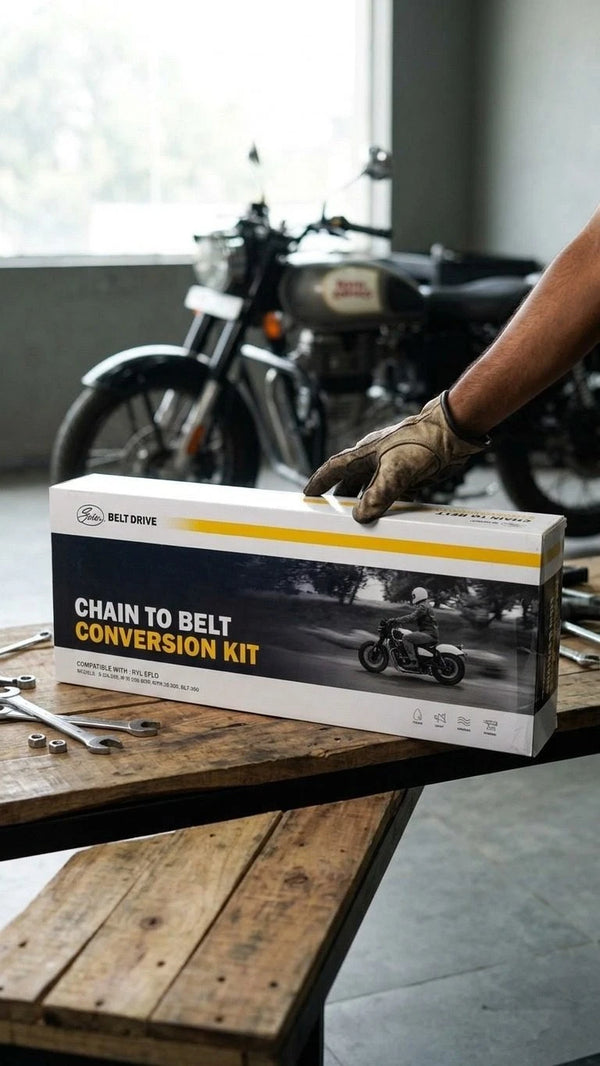 Gates Belt Drive Chain to belt Conversion Kit for Royal Enfield Meteor 350