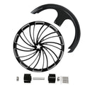 26" Front Wheel Rim Disc Hub Fender Fit For Harley Touring Street Glide 2008-24