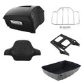 Matte Black King Trunk Backrest Rack Mount Fit For Harley Electra Glide 14-26 25