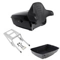 King Trunk Backrest Pad Mount Rack Fit For Harley Softail Heritage Classic 18-26