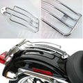 Chrome Luggage Rack Stock Solo Seat For Harley XL Sportster 883 1200 1985-2003