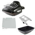 King Trunk Backrest Mount Rack Tail Light Plate Fit For Harley Touring 2014-2026