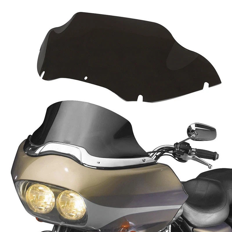 9.5" Black Wave Windshield Windscreen Fit For Harley Road Glide 1998-2013