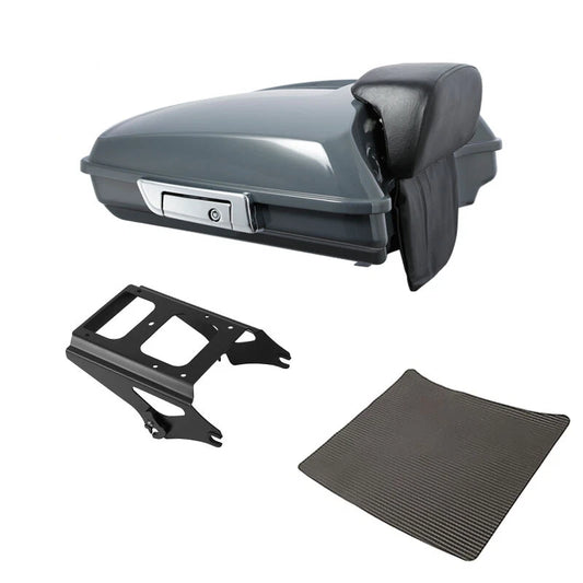 Razor Trunk Pad Mount Rack Fit For Harley Cvo Road Glide 09-13 Gunship Gray