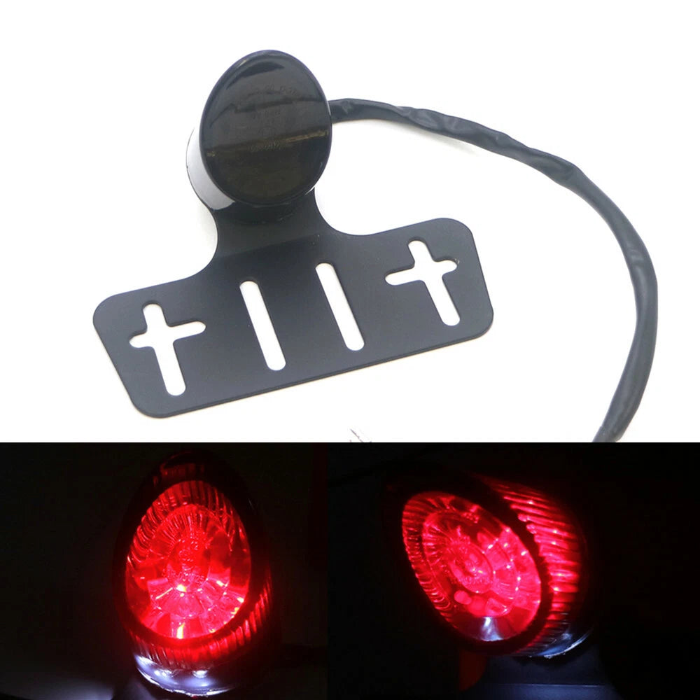 New Smoke LED Rear License Tail Brake Light Lamp For Bobber Chopper Cafe Racer