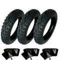 Set OF 3) HD Tires W/ 3) Tubes Straight Stem 2.50-10 2.50X10 For Razor SX500 10"