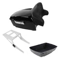 King Trunk Luggage Backrest Two Up Mount Rack Fit For Harley Fat Boy 2008-2017