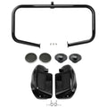 Lower Vented Fairings Speakers Engine Guard Fit For Harley Road King 14-24 Black