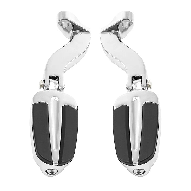 Chrome Passenger Footpegs Mount Bracket Fit For Harley Road Street Glide 1993-25