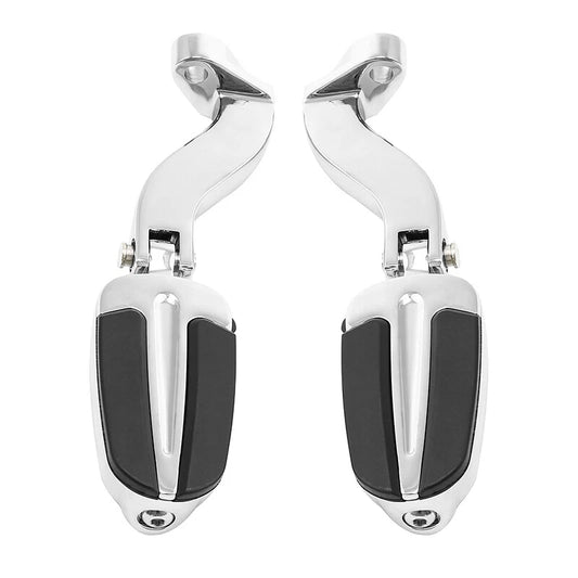Chrome Passenger Footpegs Mount Bracket Fit For Harley Road Street Glide 1993-25