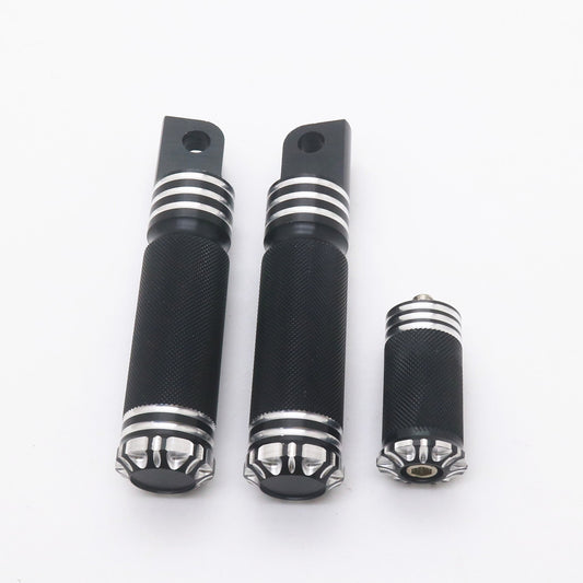 New Motorcycle Black Edge Cut Shift Peg & Foot Pegs For Harley Softail Sportster