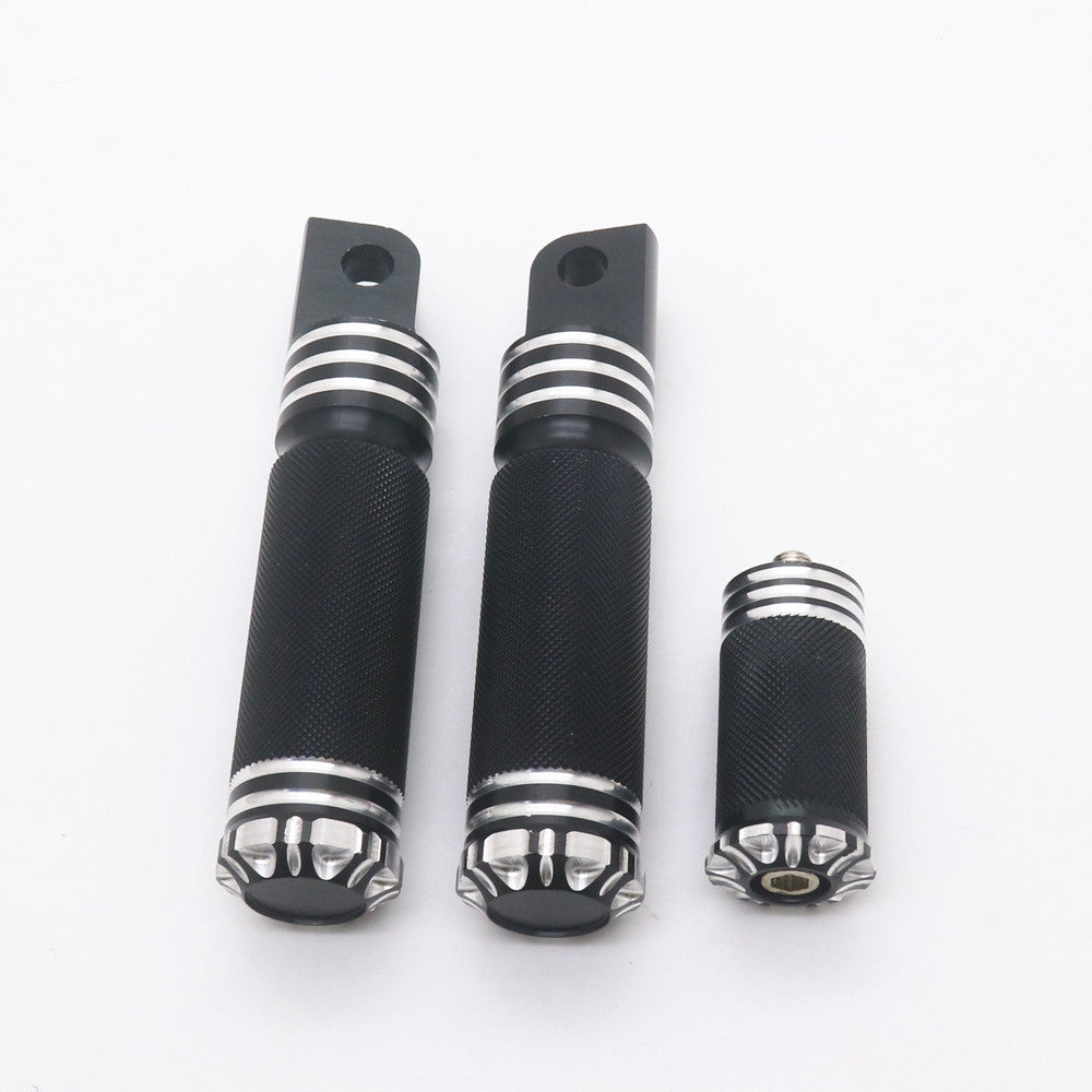 New Motorcycle Black Edge Cut Shift Peg & Foot Pegs For Harley Softail Sportster