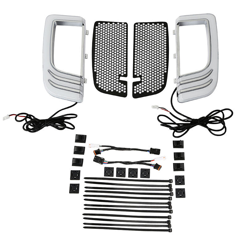 Fairing Lower Grilles LED Turn Signals Light Fit For Harley Road Glide 2014-2023