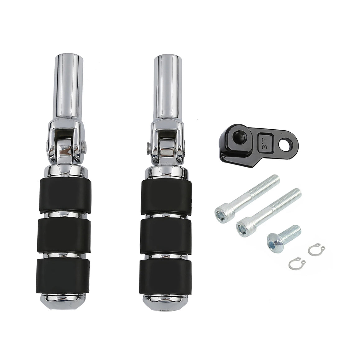 Chrome Passenger Foot Pegs Fit For Harley Softail Cross Bones 08-11 Slim 12-2017