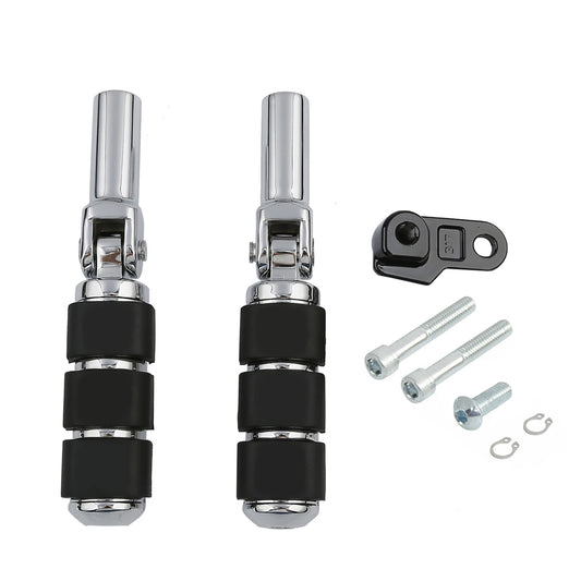 Chrome Passenger Foot Pegs Fit For Harley Softail Cross Bones 08-11 Slim 12-2017