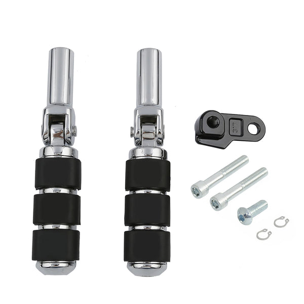 Chrome Passenger Foot Pegs Fit For Harley Softail Cross Bones 08-11 Slim 12-2017