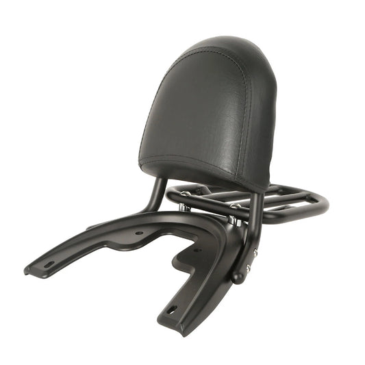 Black Backrest Pad Sissy Bar Rack Baseplate Fit For Harley V-Rod Vrsca 2002-2006