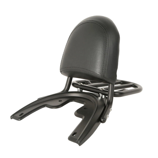Black Backrest Pad Sissy Bar Rack Baseplate Fit For Harley V-Rod Vrsca 2002-2006