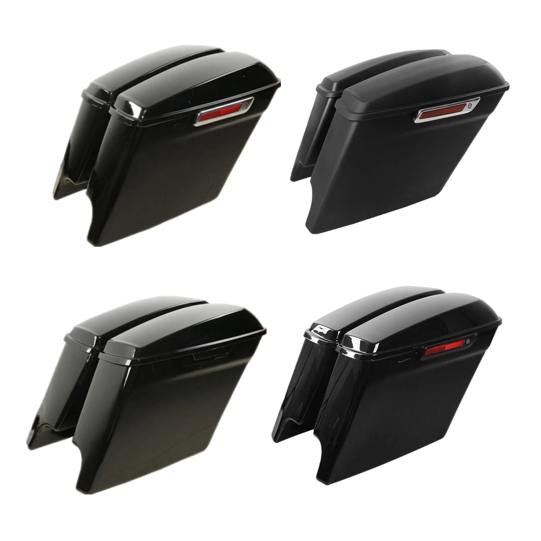 5" Hard Stretched Saddlebags Saddle Bags Fit For Harley Touring Road Glide 14-24