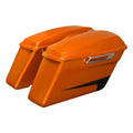 Hard Saddlebags Fit For Harley Road Glide 2014-2024 Scorched Orange /Black Denim