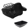 Black King Trunk Backrest Luggage Rack Fit For Harley Touring Road Glide 09-13