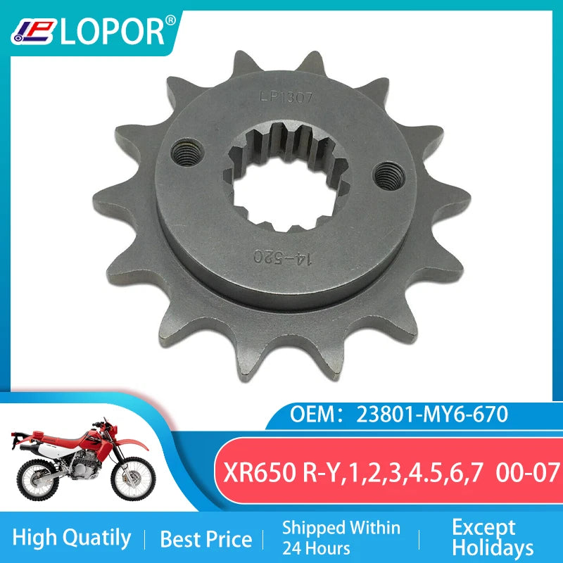 520-14T Motorcycle Front Sprocket For Honda Off Road XR650 00-07