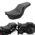 White Stitch Seat Driver & Passenger Fit For Harley Dyna Street Fat Bob 06-17