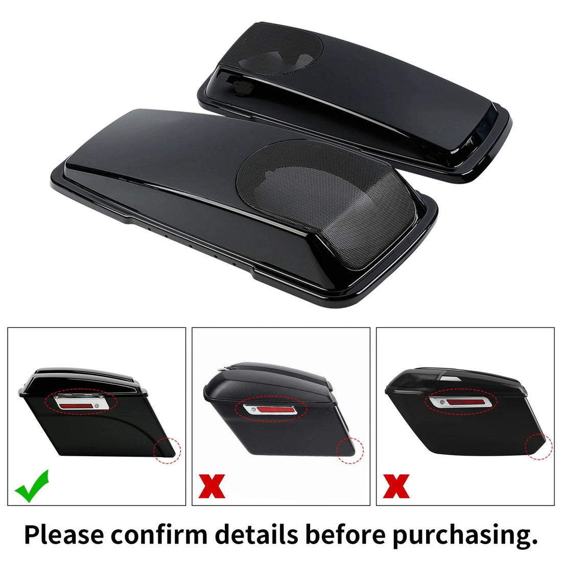 5x7'' Saddlebag Speaker Lids Fit For Harley Touring FLHR FLTR FLHT FLHX 93-13