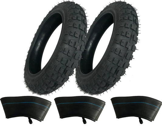 2) HD Tires 3) Tubes 2.50-10 2.50X10 Curved Stem Yamaha Peewee Yzinger 50 50CC