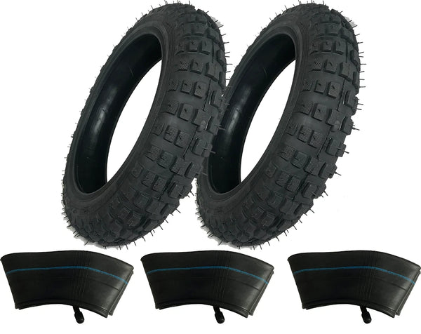 2) HD Tires 3) Tubes 2.50-10 2.50X10 Curved Stem Yamaha Peewee Yzinger 50 50CC